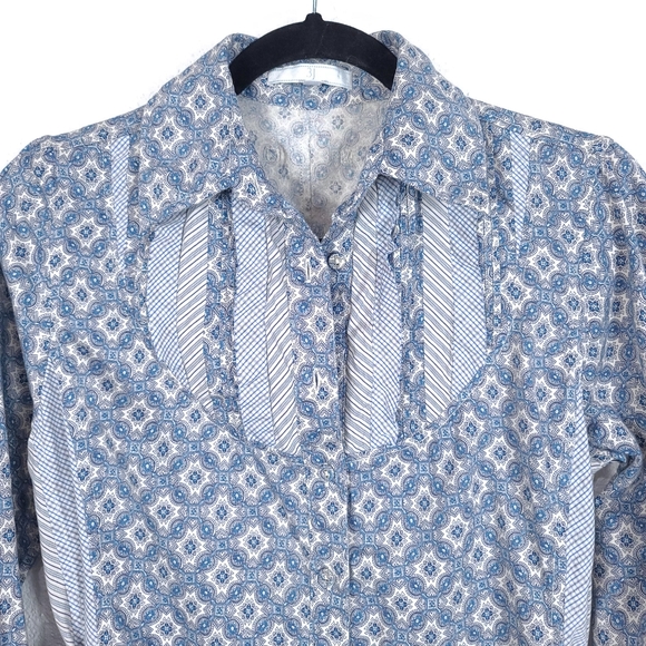 JOHNNY WAS 3J Workshop Paisley Mixed Print Cottagecore Mini Dress - Picture 3 of 15